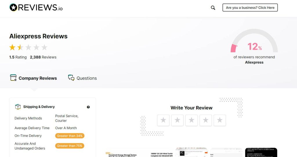 opiniones para aliexpress