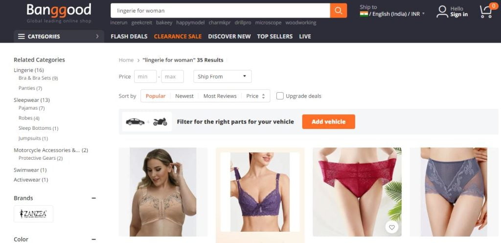banggood iç çamaşırı tedarikçileri