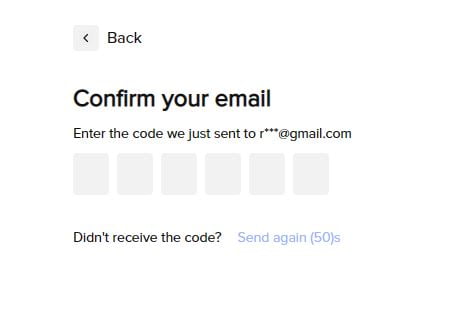 confirmación código TIKTOK