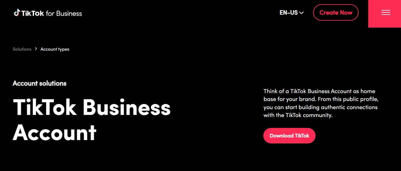 abrir cuenta de empresa en tiktok