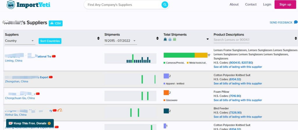Encontre o fornecedor certo para sua empresa usando a ImportYeti