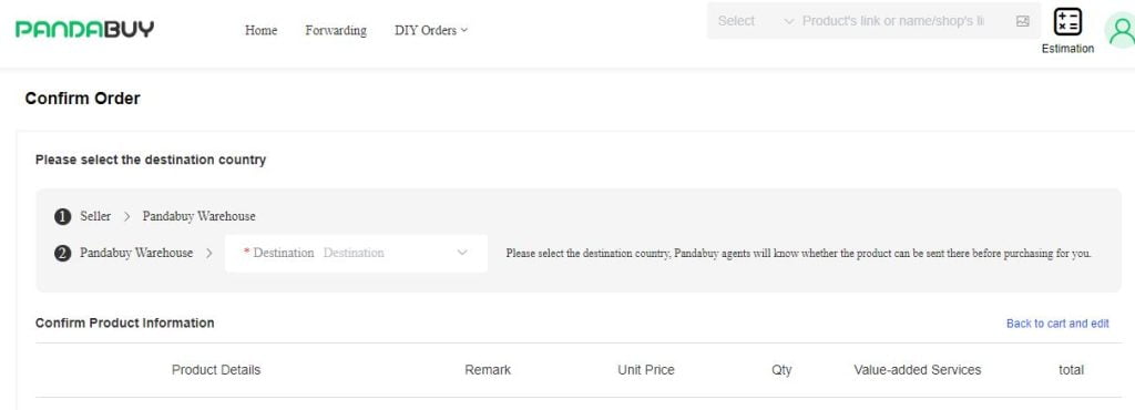 confirmer la commande