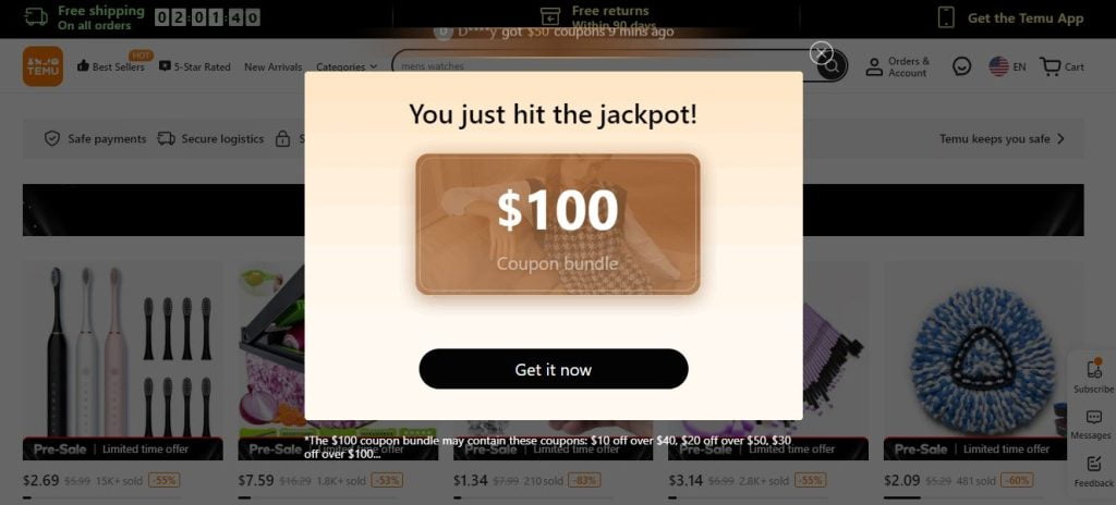 coupon temu