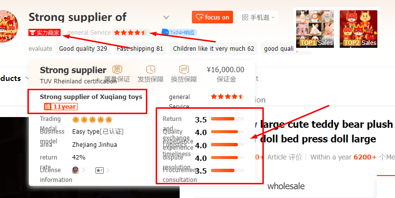 1688 pagina del fornitore