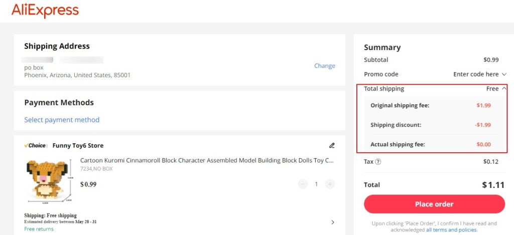 aliexpress ücretsiz kargo
