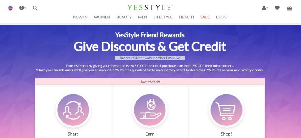 récompenses yesstyle