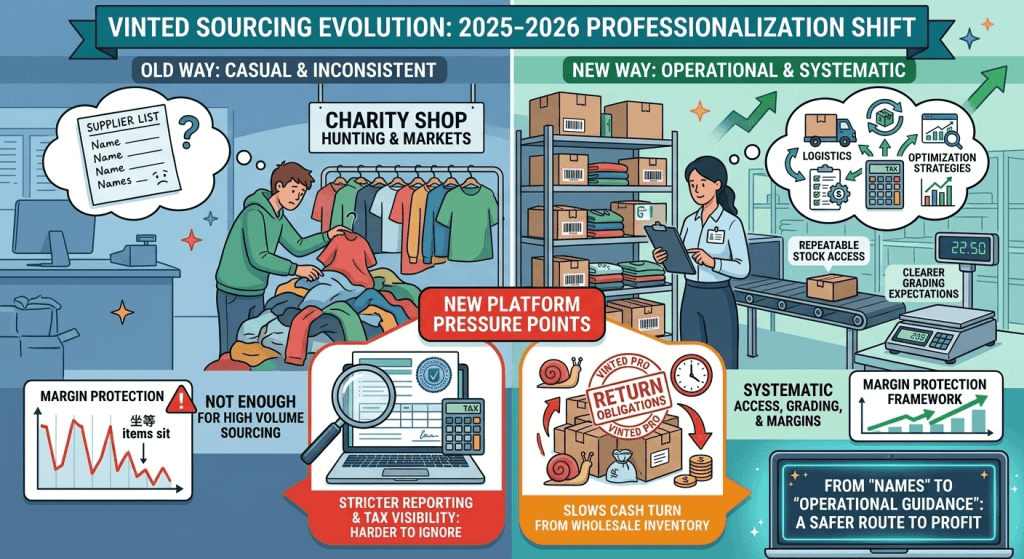 Perché l'approvvigionamento di Vinted è cambiato nel 2026 Perché l'approvvigionamento di Vinted è cambiato nel 2026