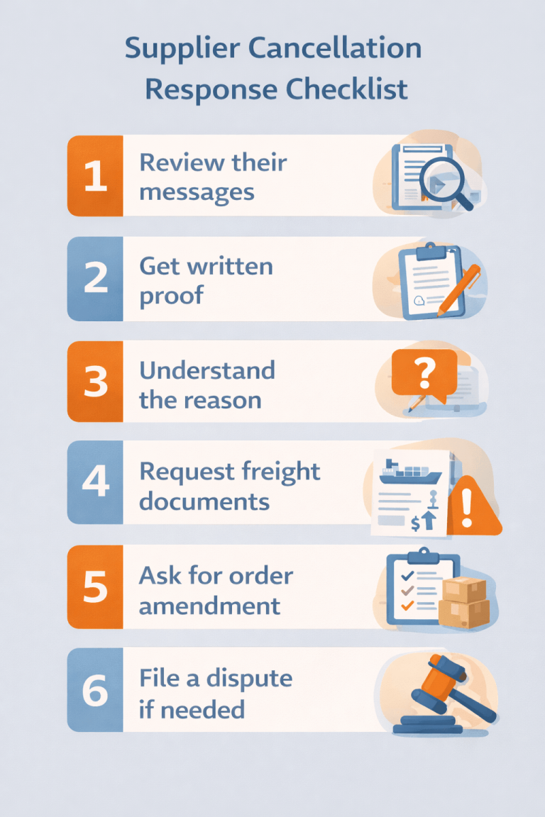 Lista di controllo per la risposta alla cancellazione da parte del fornitore