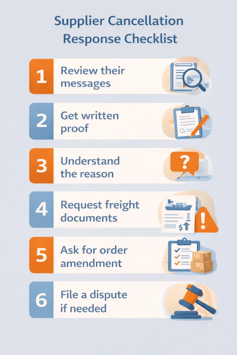 Checkliste für die Reaktion auf Lieferantenstornierungen