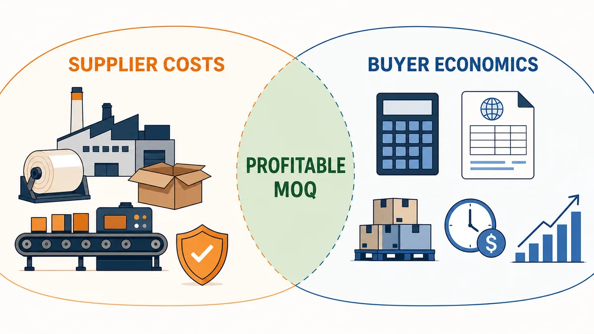 Come negoziare il quantitativo minimo d'ordine (MOQ) con i fornitori cinesi senza rendere l'ordine non redditizio I costi del fornitore e le condizioni economiche dell'acquirente coincidono a un MOQ redditizio